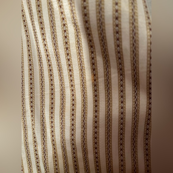 Authentic 1940s Handmade Satin Two Piece Dress Set Striped Vintage - Picture 12 of 16